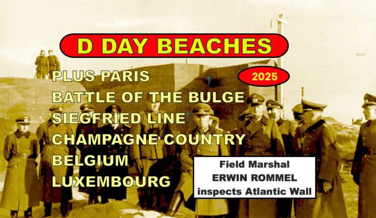 The D Day Beaches / Paris / Battle of the Bulge / Siegfried Line / the Nazi Surrender at Reims / Champagne Country / Belgium / Luxembourg / Optional Week in Provence<span class="cust-title"> (Buffalo...  Tom Bauerle... August 17-27, 2025)</span>