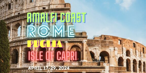 A picture of the front of an old building with text that reads " palmalfi coast home, lucca. Temple of capri ".